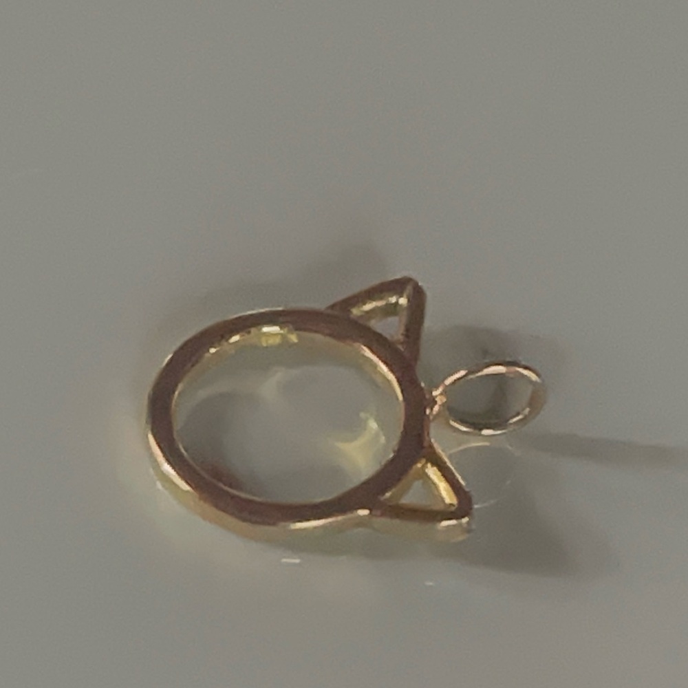 Gold Cat Ear Pendant